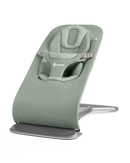 Ergobaby 3 in 1 Evolve Mesh Baby Bouncer-Folds Flat For Easy Transport & Storage-Head To Hip Support-Helps Prevent Flat Head Syndrome-For 0 to 2Y (2 to 13Kg)-Sage Green