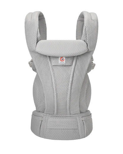 Ergobaby Omni Deluxe Mesh Baby Carrier-With 4 Carry Positions-SoftFlex Mesh For Easy Airflow-6 Storage Pockets-Adjustable Head Support-Breastfeeding Friendly-For 0 to 4Y (3.2 to 20 Kg)-Pearl Grey