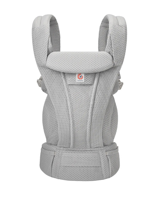 Ergobaby Omni Deluxe Mesh Baby Carrier-With 4 Carry Positions-SoftFlex Mesh For Easy Airflow-6 Storage Pockets-Adjustable Head Support-Breastfeeding Friendly-For 0 to 4Y (3.2 to 20 Kg)-Pearl Grey