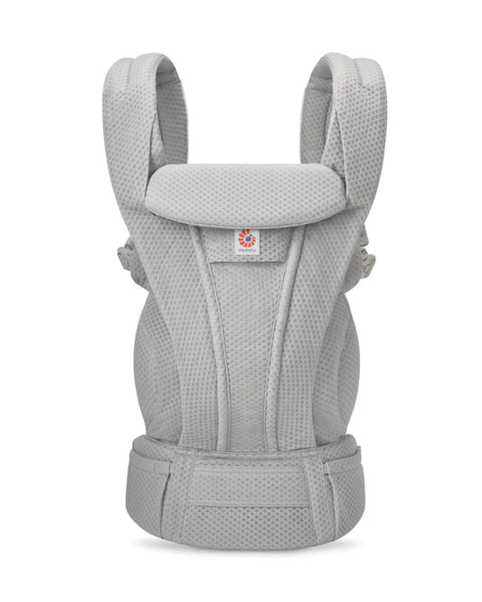 Ergobaby Omni Deluxe Mesh Baby Carrier-With 4 Carry Positions-SoftFlex Mesh For Easy Airflow-6 Storage Pockets-Adjustable Head Support-Breastfeeding Friendly-For 0 to 4Y (3.2 to 20 Kg)-Pearl Grey