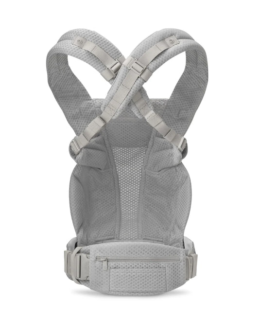 Ergobaby Omni Deluxe Mesh Baby Carrier-With 4 Carry Positions-SoftFlex Mesh For Easy Airflow-6 Storage Pockets-Adjustable Head Support-Breastfeeding Friendly-For 0 to 4Y (3.2 to 20 Kg)-Pearl Grey