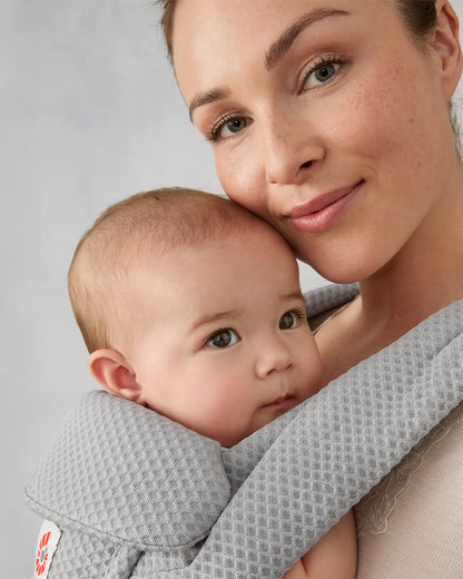 Ergobaby Omni Deluxe Mesh Baby Carrier-With 4 Carry Positions-SoftFlex Mesh For Easy Airflow-6 Storage Pockets-Adjustable Head Support-Breastfeeding Friendly-For 0 to 4Y (3.2 to 20 Kg)-Pearl Grey
