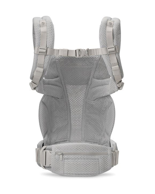 Ergobaby Omni Deluxe Mesh Baby Carrier-With 4 Carry Positions-SoftFlex Mesh For Easy Airflow-6 Storage Pockets-Adjustable Head Support-Breastfeeding Friendly-For 0 to 4Y (3.2 to 20 Kg)-Pearl Grey