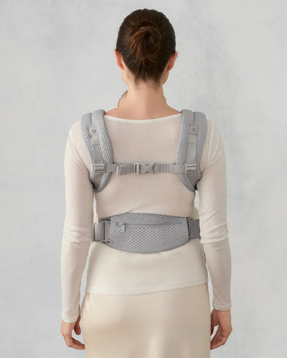 Ergobaby Omni Deluxe Mesh Baby Carrier-With 4 Carry Positions-SoftFlex Mesh For Easy Airflow-6 Storage Pockets-Adjustable Head Support-Breastfeeding Friendly-For 0 to 4Y (3.2 to 20 Kg)-Pearl Grey