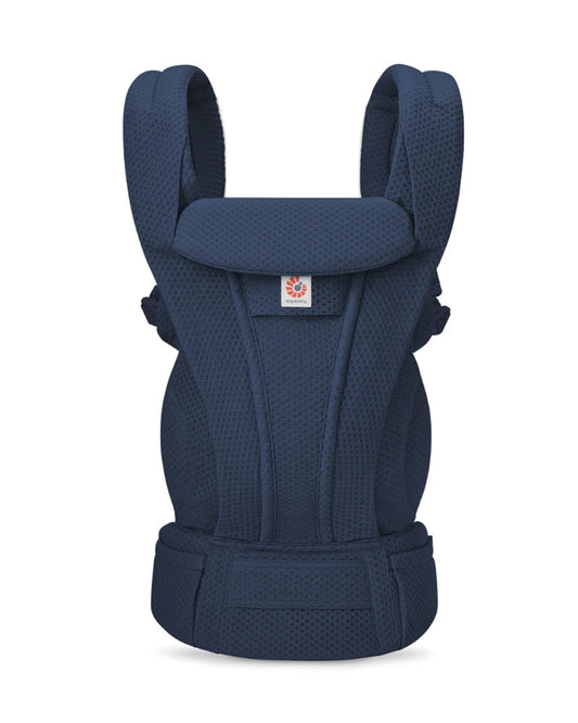 Ergobaby Omni Deluxe Mesh Baby Carrier-With 4 Carry Positions-SoftFlex Mesh For Easy Airflow-6 Storage Pockets-Adjustable Head Support-Breastfeeding Friendly-For 0 to 4Y (3.2 to 20 Kg)-Midnight Blue