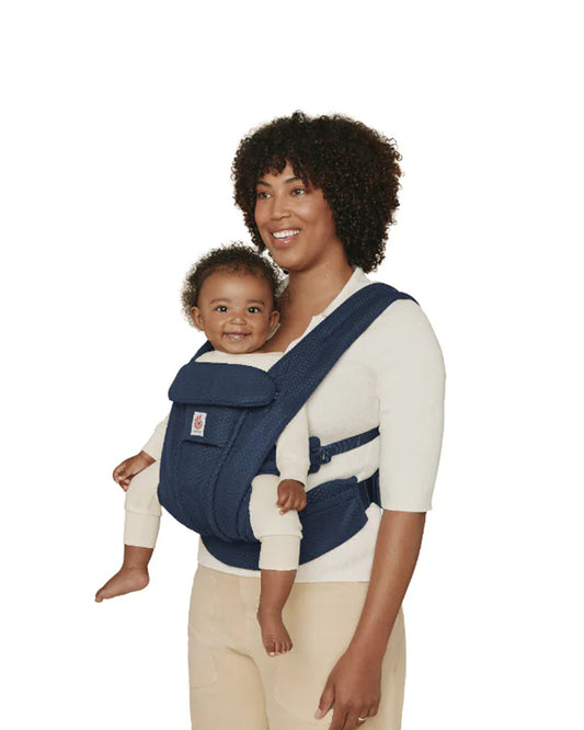 Ergobaby Omni Deluxe Mesh Baby Carrier-With 4 Carry Positions-SoftFlex Mesh For Easy Airflow-6 Storage Pockets-Adjustable Head Support-Breastfeeding Friendly-For 0 to 4Y (3.2 to 20 Kg)-Midnight Blue