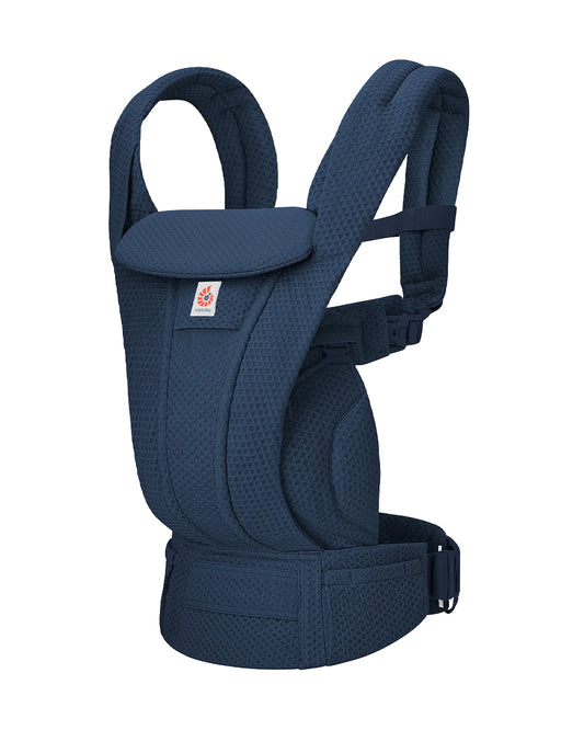 Ergobaby Omni Deluxe Mesh Baby Carrier-With 4 Carry Positions-SoftFlex Mesh For Easy Airflow-6 Storage Pockets-Adjustable Head Support-Breastfeeding Friendly-For 0 to 4Y (3.2 to 20 Kg)-Midnight Blue