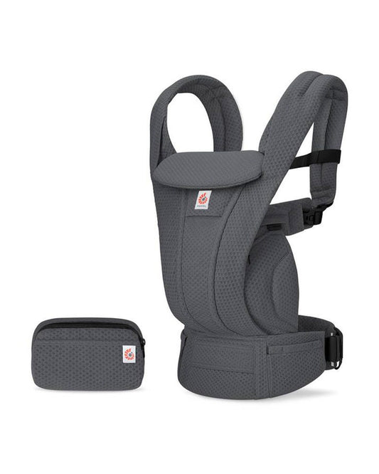 Ergobaby Omni Deluxe Mesh Baby Carrier-With 4 Carry Positions-SoftFlex Mesh For Easy Airflow-6 Storage Pockets-Adjustable Head Support-Breastfeeding Friendly-For 0 to 4Y (3.2 to 20 Kg)-Graphite Grey