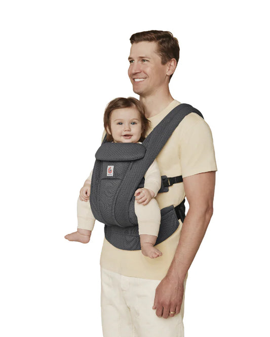 Ergobaby Omni Deluxe Mesh Baby Carrier-With 4 Carry Positions-SoftFlex Mesh For Easy Airflow-6 Storage Pockets-Adjustable Head Support-Breastfeeding Friendly-For 0 to 4Y (3.2 to 20 Kg)-Graphite Grey