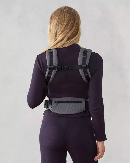 Ergobaby Omni Deluxe Mesh Baby Carrier-With 4 Carry Positions-SoftFlex Mesh For Easy Airflow-6 Storage Pockets-Adjustable Head Support-Breastfeeding Friendly-For 0 to 4Y (3.2 to 20 Kg)-Graphite Grey