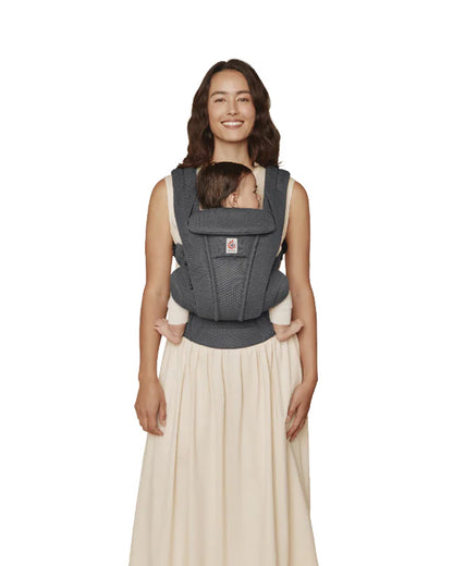 Ergobaby Omni Deluxe Mesh Baby Carrier-With 4 Carry Positions-SoftFlex Mesh For Easy Airflow-6 Storage Pockets-Adjustable Head Support-Breastfeeding Friendly-For 0 to 4Y (3.2 to 20 Kg)-Graphite Grey
