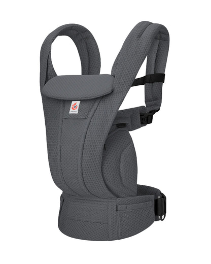 Ergobaby Omni Deluxe Mesh Baby Carrier-With 4 Carry Positions-SoftFlex Mesh For Easy Airflow-6 Storage Pockets-Adjustable Head Support-Breastfeeding Friendly-For 0 to 4Y (3.2 to 20 Kg)-Graphite Grey