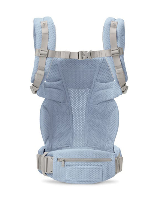 Ergobaby Omni Deluxe Mesh Baby Carrier-With 4 Carry Positions-SoftFlex Mesh For Easy Airflow-6 Storage Pockets-Adjustable Head Support-Breastfeeding Friendly-For 0 to 4Y (3.2 to 20 Kg)-Serene Blue