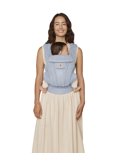 Ergobaby Omni Deluxe Mesh Baby Carrier-With 4 Carry Positions-SoftFlex Mesh For Easy Airflow-6 Storage Pockets-Adjustable Head Support-Breastfeeding Friendly-For 0 to 4Y (3.2 to 20 Kg)-Serene Blue