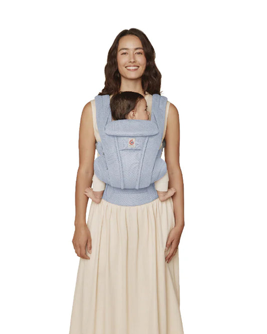 Ergobaby Omni Deluxe Mesh Baby Carrier-With 4 Carry Positions-SoftFlex Mesh For Easy Airflow-6 Storage Pockets-Adjustable Head Support-Breastfeeding Friendly-For 0 to 4Y (3.2 to 20 Kg)-Serene Blue