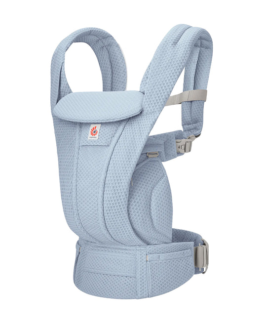 Ergobaby Omni Deluxe Mesh Baby Carrier-With 4 Carry Positions-SoftFlex Mesh For Easy Airflow-6 Storage Pockets-Adjustable Head Support-Breastfeeding Friendly-For 0 to 4Y (3.2 to 20 Kg)-Serene Blue