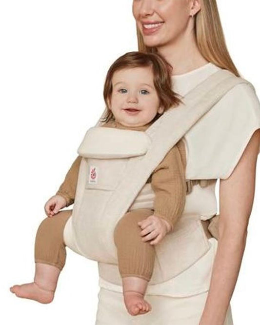 Ergobaby Omni Deluxe Linen Baby Carrier-With 4 Carry Positions-SoftFlex Mesh For Easy Airflow-6 Storage Pockets-Adjustable Head Support-Breastfeeding Friendly-For 0 to 4Y (3.2 to 20 Kg)-Natural Linen