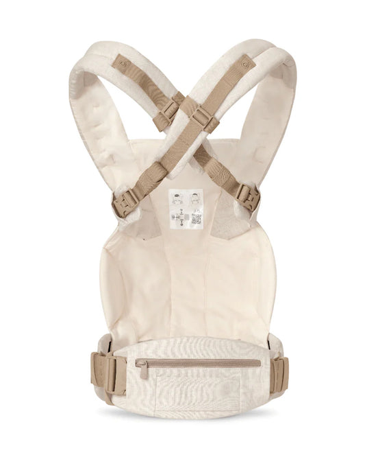 Ergobaby Omni Deluxe Linen Baby Carrier-With 4 Carry Positions-SoftFlex Mesh For Easy Airflow-6 Storage Pockets-Adjustable Head Support-Breastfeeding Friendly-For 0 to 4Y (3.2 to 20 Kg)-Natural Linen
