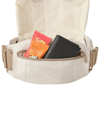 Ergobaby Omni Deluxe Linen Baby Carrier-With 4 Carry Positions-SoftFlex Mesh For Easy Airflow-6 Storage Pockets-Adjustable Head Support-Breastfeeding Friendly-For 0 to 4Y (3.2 to 20 Kg)-Natural Linen