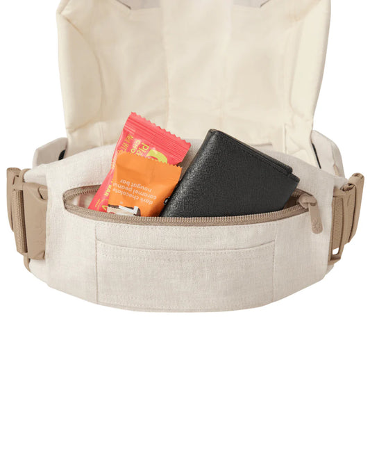 Ergobaby Omni Deluxe Linen Baby Carrier-With 4 Carry Positions-SoftFlex Mesh For Easy Airflow-6 Storage Pockets-Adjustable Head Support-Breastfeeding Friendly-For 0 to 4Y (3.2 to 20 Kg)-Natural Linen