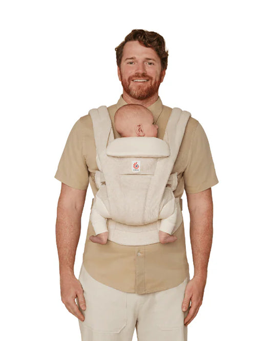 Ergobaby Omni Deluxe Linen Baby Carrier-With 4 Carry Positions-SoftFlex Mesh For Easy Airflow-6 Storage Pockets-Adjustable Head Support-Breastfeeding Friendly-For 0 to 4Y (3.2 to 20 Kg)-Natural Linen