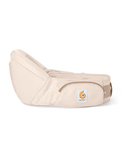 Ergobaby Lift Hip Seat Baby Carrier-With 4 Carrying Positions-Hip Healthy Certified-2 Storage Pockets-Anti Slip Grip & Angled Base-Padded Waistband to Ease Back Pain-For 6M+ to 4Y (Upto 20 Kg)-Natural Beige