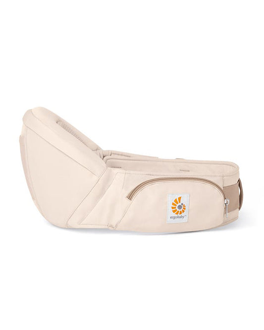 Ergobaby Lift Hip Seat Baby Carrier-With 4 Carrying Positions-Hip Healthy Certified-2 Storage Pockets-Anti Slip Grip & Angled Base-Padded Waistband to Ease Back Pain-For 6M+ to 4Y (Upto 20 Kg)-Natural Beige
