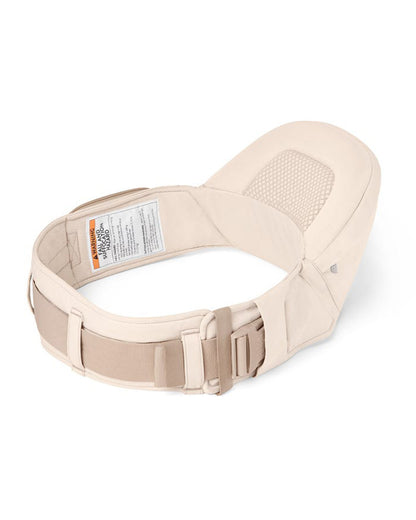 Ergobaby Lift Hip Seat Baby Carrier-With 4 Carrying Positions-Hip Healthy Certified-2 Storage Pockets-Anti Slip Grip & Angled Base-Padded Waistband to Ease Back Pain-For 6M+ to 4Y (Upto 20 Kg)-Natural Beige