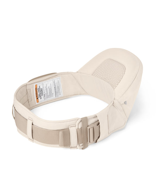 Ergobaby Lift Hip Seat Baby Carrier-With 4 Carrying Positions-Hip Healthy Certified-2 Storage Pockets-Anti Slip Grip & Angled Base-Padded Waistband to Ease Back Pain-For 6M+ to 4Y (Upto 20 Kg)-Natural Beige