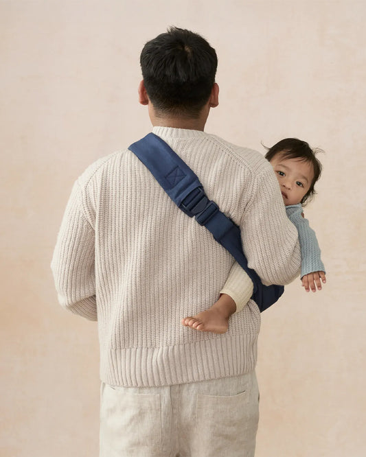 Ergobaby Upsie Sling Baby Carrier-With 2 Carry Positions-Ergonomic M Shape Seat-Folds Compactly-Front Storage-Adjustable & Thick Padding For Comfortable Carry-For 6M to 4Y (Upto 20 Kg)-Midnight Blue