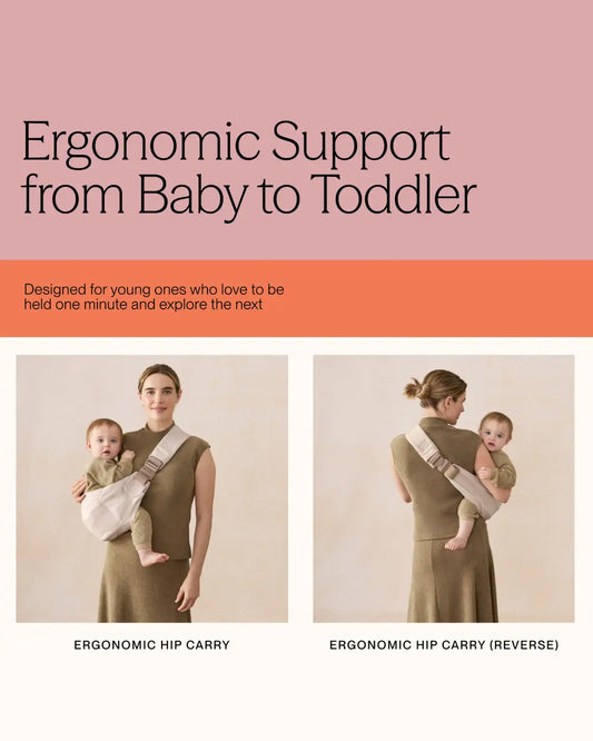 Ergobaby Upsie Sling Baby Carrier-With 2 Carry Positions-Ergonomic M Shape Seat-Folds Compactly-Front Storage-Adjustable & Thick Padding For Comfortable Carry-For 6M to 4Y (Upto 20 Kg)-Midnight Blue