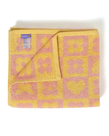 Mi Arcus Baby Bath Towel-100% Terry Cotton-Yellow
