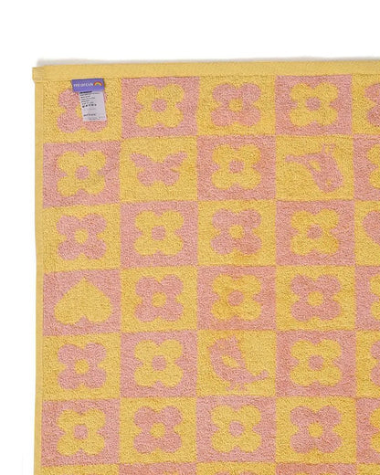 Mi Arcus Baby Bath Towel-100% Terry Cotton-Yellow