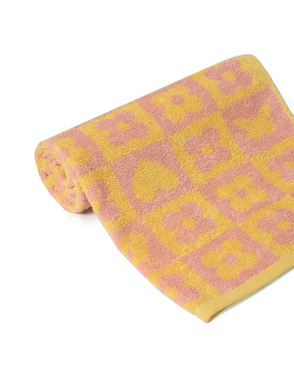 Mi Arcus Baby Bath Towel-100% Terry Cotton-Yellow