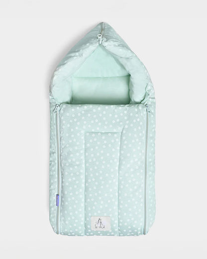 Mi Arcus Mummy & Me Baby Carrier Nest-With Hood Zip-Lightweight and Portable Baby Nest-Light Blue-For Infants