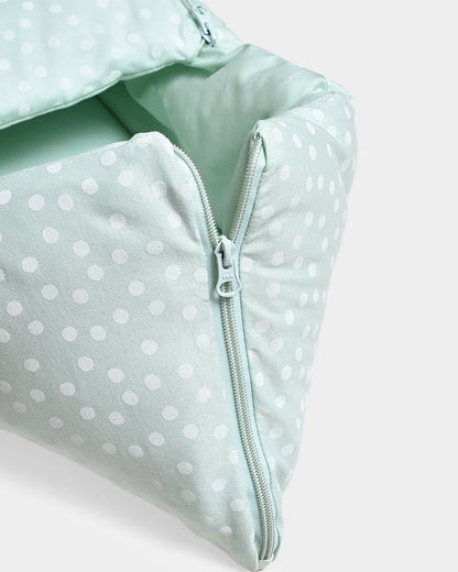 Mi Arcus Mummy & Me Baby Carrier Nest-With Hood Zip-Lightweight and Portable Baby Nest-Light Blue-For Infants