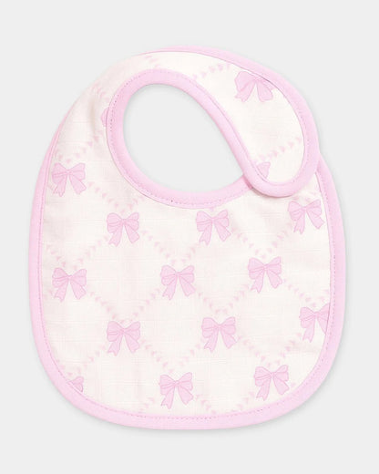 Mi Arcus 100% Cotton Muslin Bib-Velcro Closure-White-Pack of 2-For Infants