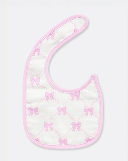 Mi Arcus 100% Cotton Muslin Bib-Velcro Closure-White-Pack of 2-For Infants