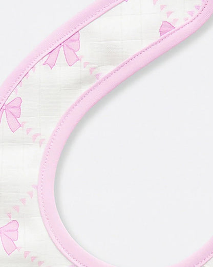 Mi Arcus 100% Cotton Muslin Bib-Velcro Closure-White-Pack of 2-For Infants