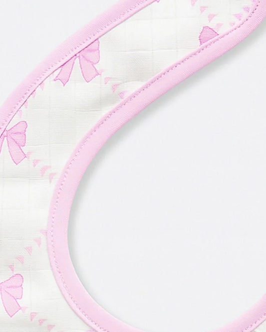 Mi Arcus 100% Cotton Muslin Bib-Velcro Closure-White-Pack of 2-For Infants