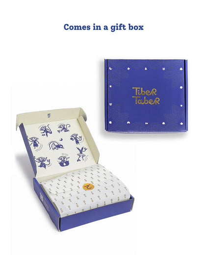 Tiber Taber Cream Angrakha Set-Pearl Princess-Velvet-For Infants