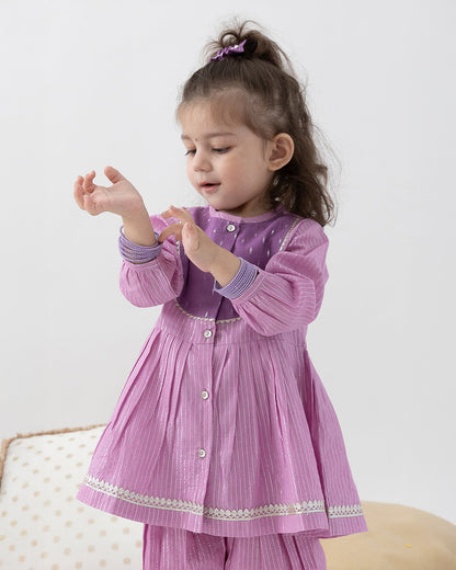 Tiber Taber Lilac Angrakha Set-Gulnaar-Cotton-For Infants