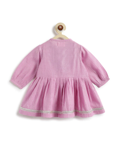 Tiber Taber Lilac Angrakha Set-Gulnaar-Cotton-For Infants