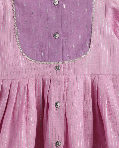 Tiber Taber Lilac Angrakha Set-Gulnaar-Cotton-For Infants