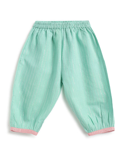 Tiber Taber Cyan Green Salwar Suit-Ruhani-Cotton-For Infants