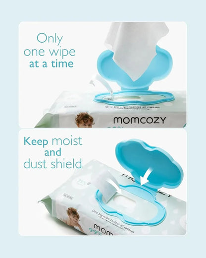 Momcozy Nose Saline Baby Wipes-Zero Hidden Allergen & pH Balancing-Unscented & Hypoallergenic