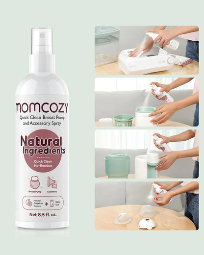 Momcozy Portable Breast Pump & Accessory Spray-Natural Ingredients-250ml