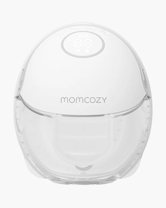 Momcozy M6 Wearable Electric Breast Pump-2nd-Gen Motor for Powerful Suction-3 Modes & 9 Levels-Flange Size-24mm-Quill Grey-Pack of 2