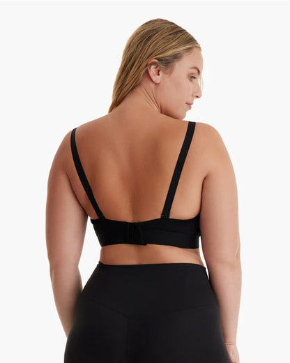 Momcozy 2-in-1 Hands-Free Pumping & Nursing Bra-Soft and wireless-Front Clasps-Full Coverage-Black