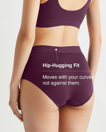 Putchi V-Band Comfort-Fit Bamboo Maternity Panty-Seamless-Pregnancy & Post Delivery-Plum Purple